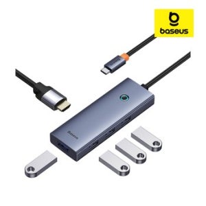 베이스어스 USB 허브 멀티 포트 스마트 미러링 울트라조이 5 in 1 4K 30Hz