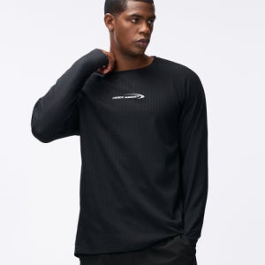 [에이치덱스] 어시스트 와플 퍼포먼스 롱 슬리브 (Black) H253MRSTL230BK