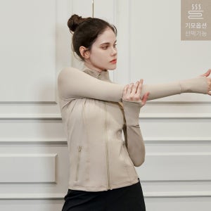 집업자켓요가 간절기아우터 제로 츄리닝 액티브 라인 자켓 코튼베이지