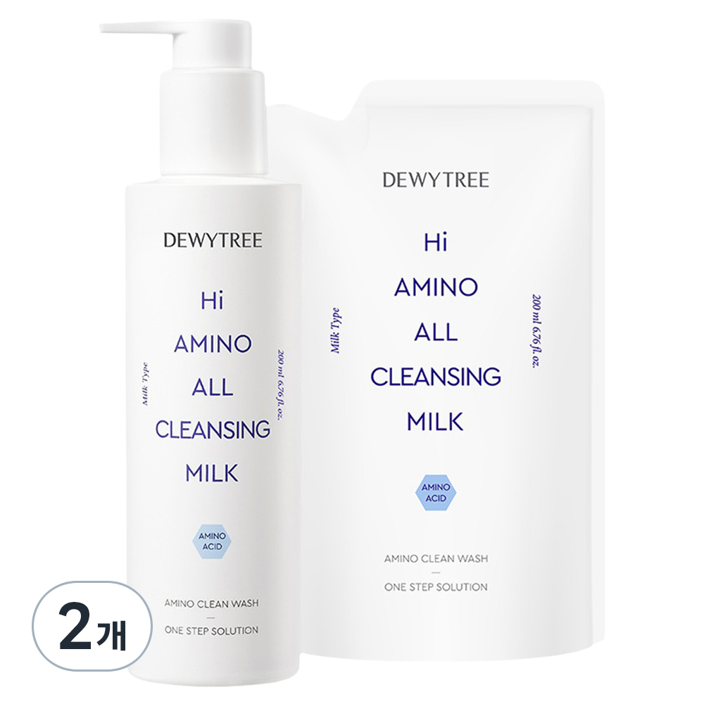 듀이트리 하이 아미노 올 클렌징 밀크 본품 200ml + 리필 200ml 세트 (10,330원) (0원)