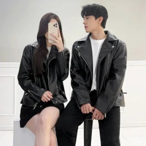 [당일출고/자체제작] 남녀공용 캐주얼 라이더자켓 가죽자켓 아우터 자켓 O#S001