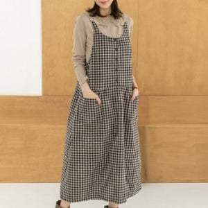 라니아 체크 원피스 /마담 미시 중년 여성 빅사이즈 40대 50대