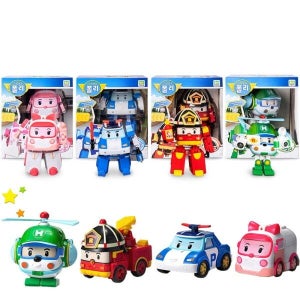 아카데미과학 [아카데미과학] 로보카폴리 디럭스 변신로봇 4종팩 세트