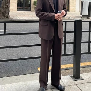 크리드 남자 셋업 수트 캐주얼 빅사이즈 와이드 정장 세트 하객룩 결혼식 세미정장