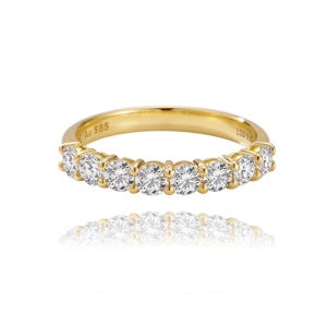 [쉬프트앤] 14K ETOILE DIA HALF GUARD RING_0.8CT