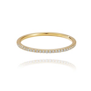[쉬프트앤] 14K ETOILE DIA PETIT HALF GUARD RING