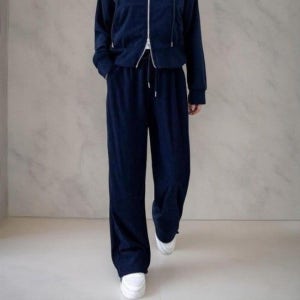 여성 조거 키치무드 넓은 코듀로이 골덴 바지