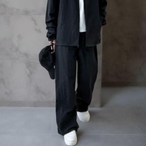 (현대Hmall) 여성 팬츠 넓은 캐쥬얼 나일론 조거 컷아웃 팬츠