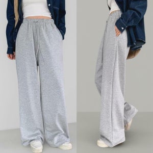 (현대Hmall) 여성 넓은 원컬러 비스코스 캐쥬얼 보온 바지