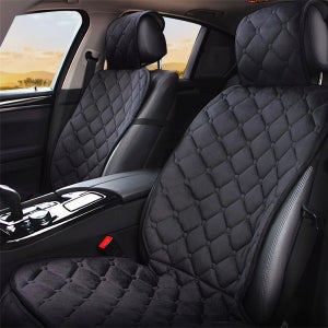 탑스코리아 1+1 차량용 극세사 겨울 시트 커버 따뜻한 전좌석 자동차 보온 방석 보호매트