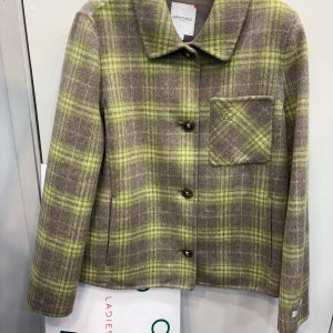 크로커다일 레이디 [모다아울렛][크로커다일레이디]그린 체크 코트 오산동탄점