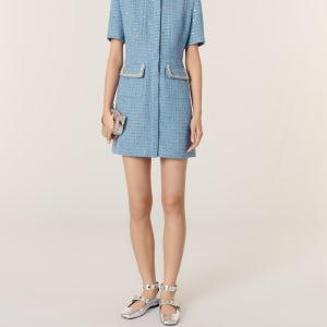 [마쥬] 라인스톤 트리밍 트위드 드레스 MJ25S3FRDN335 MFPRO03907