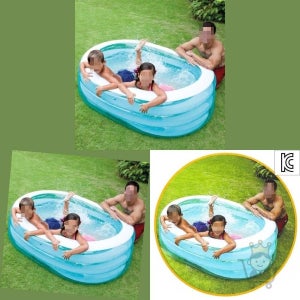 마켓보스 바다속세상 풀장 163X107X46CM 해변풍경 베란다물풀장 미니수영장