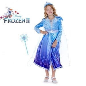 (사이즈 S,M,L)겨울왕국2 엘사 프리미엄 코스튬 여아드레스 왕관 봉