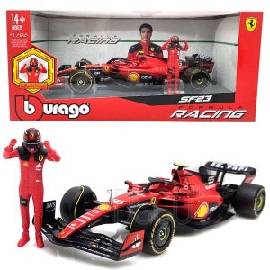 [데코앤] 1:24 페라리 SF23 + 카를로스 샤인츠 레이서 피규어 미니카 다이캐스트