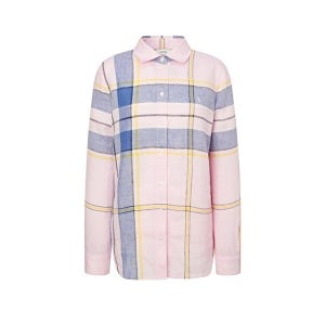 [헤지스] 헤지스 여성 린넨 체크 셔츠 핑크  (HSSH5BC32P1)