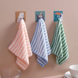 강력한 흡수력 물결무늬 핸드 타올 극세사 다용도 행주 거실 욕실 주방 세차 기념품 판촉물 맞춤제작