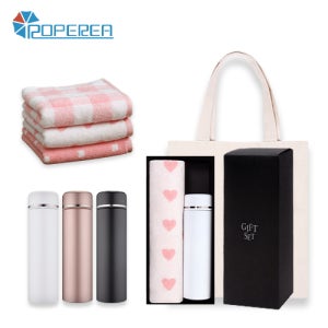 핑크모달 180g 타올포시즌316 스테인레스챠망텀블러500ml세트 기념품 판촉물 맞춤제작