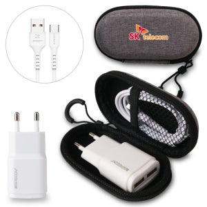 에버센스 휴대 여행용 간편 충전기 세트 기념품 판촉물 맞춤제작