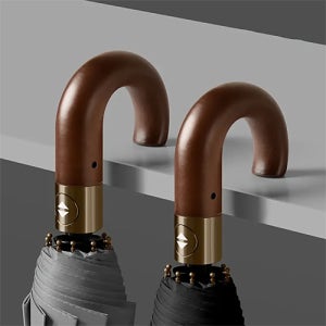 216 우드핸들 클래식 자동 폴딩 우산 기념품 판촉물 맞춤제작