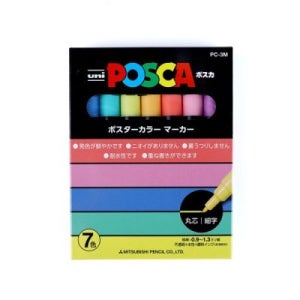 유니 포스카마커 PC3M 파스텔7컬러세트
