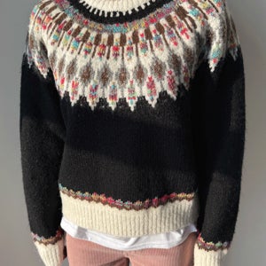 [라운드넥/소프트촉감] 노르딕배색래글런니트티