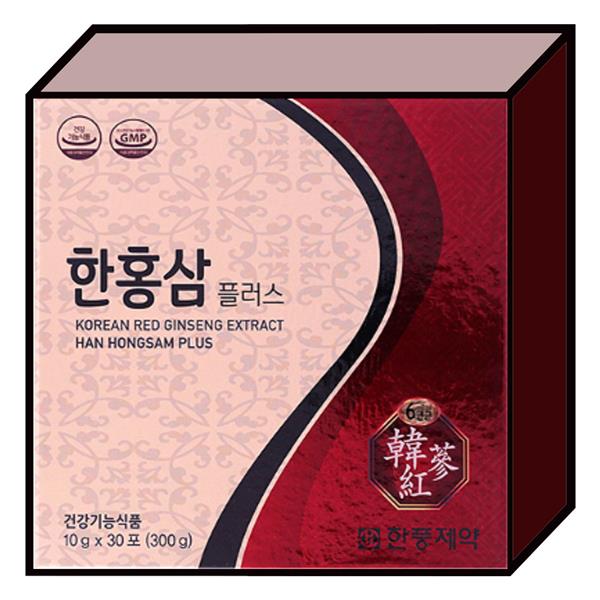 <b>한풍제약</b> 한홍삼플러스 10g x 30포 <b>면역력</b>증진 피로개선 항산화