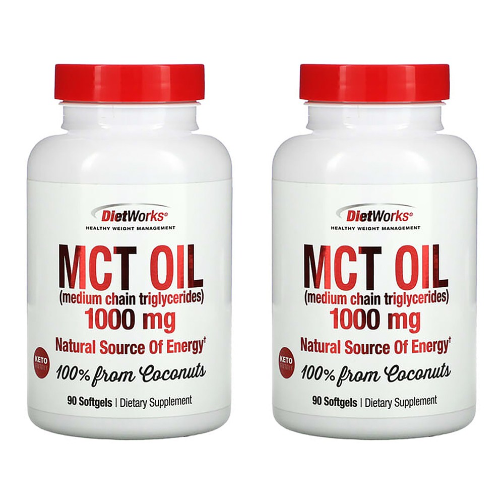 DietWorks <b>MCT 오일 1000mg</b> 90캡슐 x 2개