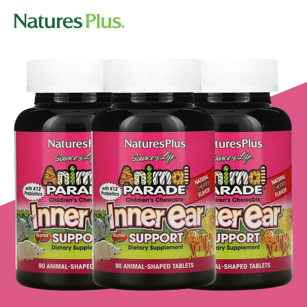 네이처스플러스 애니멀 퍼레이드 칠드런 <b>이너이어 서포트</b> 체리맛 90츄어블 3개