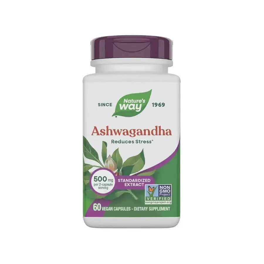<b>Nature’s Way</b> Ashwagandha 스트레스 감소* 적응성* 비건 60 캡슐