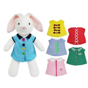 아기 단추 실끼우기 토끼옷입히기 인형 EQ발달 키즈카페 4살