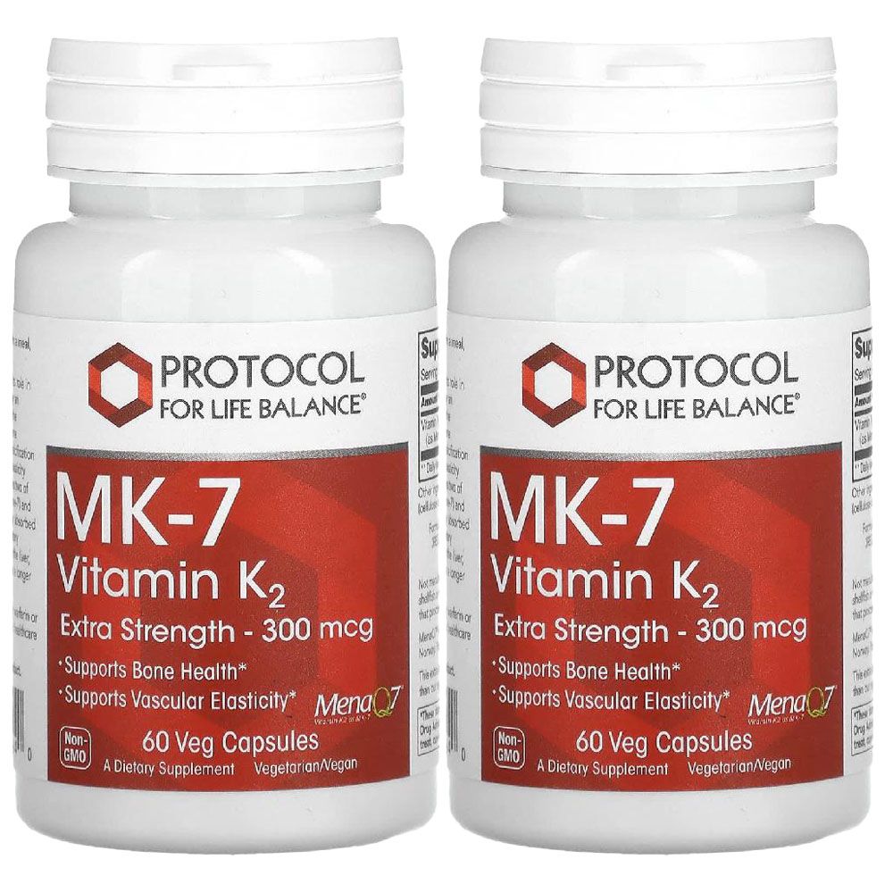 비타민 K2 MK-7 300mcg 60캡슐 vitamin k2 <b>프로토콜포라이프발란스</b> 2병