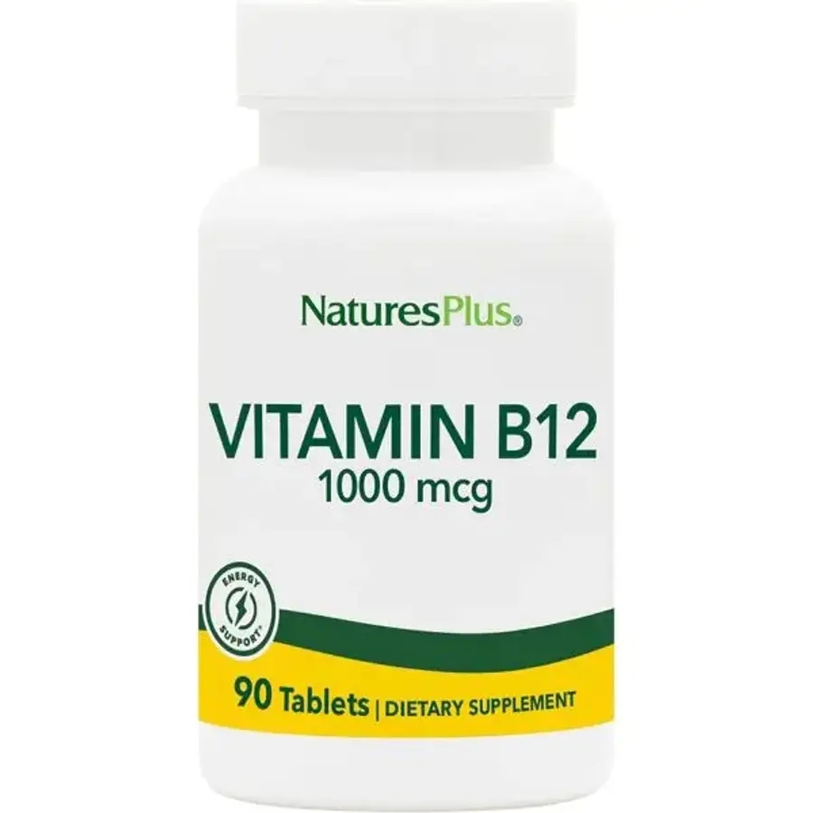 <b>NaturesPlus</b> Vitamin B12 Methylcobalamin - 1000 mcg, 90 Vegetarian Tablets - High Potency Red Blood C