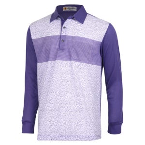 도트패턴 긴팔 카라 티셔츠 NA-KAA-85