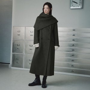 [롯데백화점] 온앤온 알파카 스카프 더블 코트 NEW5WHA38_43 LE1220610427