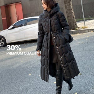 [재고한정60%할인] 프리미엄퀄리티 명품핏 스트링 덕다운 롱패딩