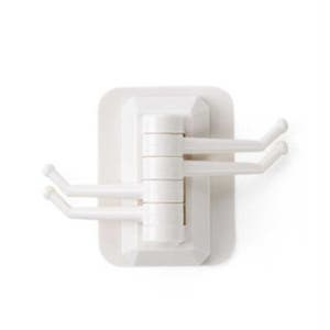 거실 현관 붙이는 4단 180도 회전 후크 색상 화이트 물건걸이 4단소품걸이 4단후크