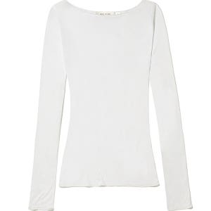 아야 뮤즈 퓨어 화이트 롱슬리브 티셔츠 AMBR2512