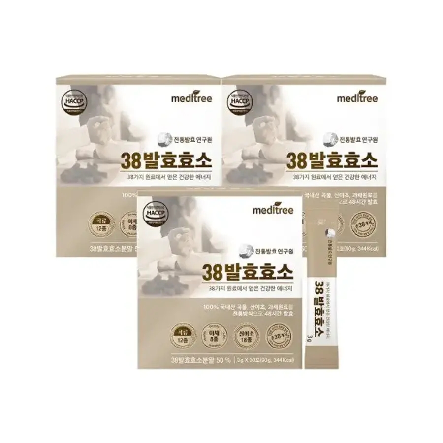 <b>최진규의 38</b> 국내산 곡물 <b>발효효소</b> 3박스 90포 아밀라아제 프로테아제 소화 <b>효소</b> 곡물<b>효소</b>