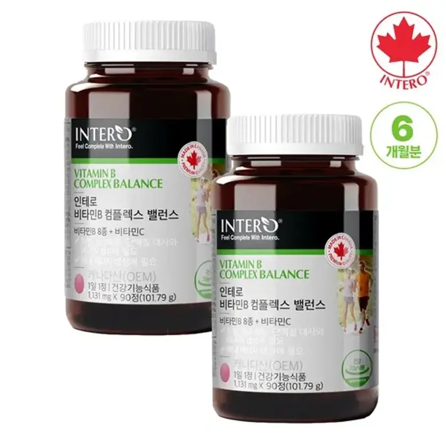 비타민B 컴플렉스 밸런스 90정 X 2병 6개월분 고함량 수용성