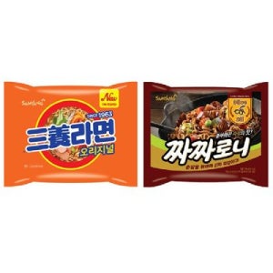 삼양라면 짜짜로니 봉지면 2종 세트 짜장라면 국물라면 라면 봉지라면 포장라면 간편식라면 봉