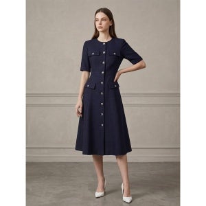 [모조] (모조에스핀) 반팔 트위드 원피스 (S252MSE012_NY1)