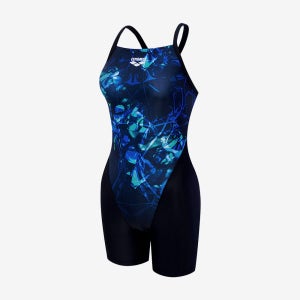 아레나 크롬펄스 3부 수퍼플라이백 블랙 [A5FL1LD39(BLK) 여자 실내수영복]