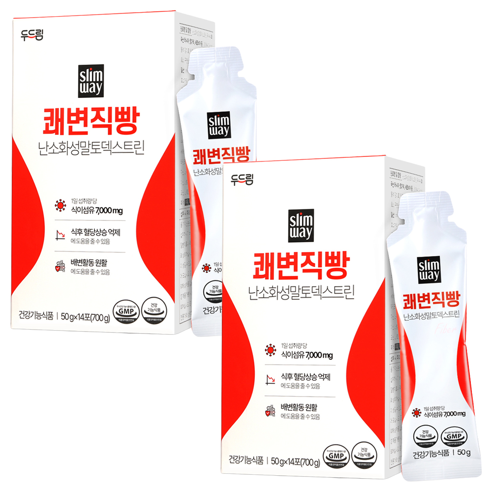 슬림웨이 쾌변직빵 배변활동도움 혈당상승<b>억제</b> 식이섬유 14p  700g  2개