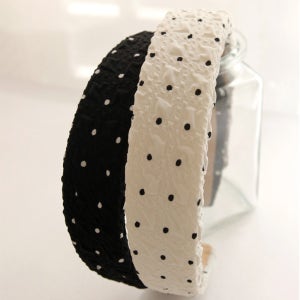 제이로렌 도트 패브릭 폭신 헤어밴드 H01001 H01001 도트 패브릭 폭신 헤어밴드