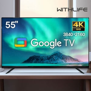 [위드라이프전자] 위드라이프 구글 55인치 UHD 스마트TV 엘지패널장착 고화질티비 안드로이드티비