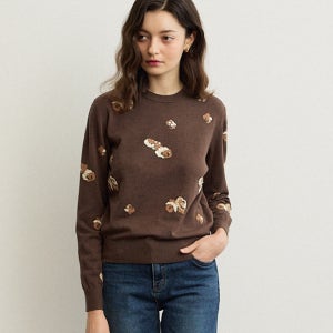 [요하넥스] 인타르시아비딩 라운드 니트탑