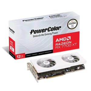 파워컬러 라데온 RX 7700 XT D6 12GB 화이트 명조에디션 대원씨티에스 신품 재고 (AS 27년 10월)