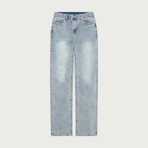 행텐 여성 이너밴딩 코인포켓 슬림핏 데님팬츠_스카이블루