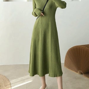 위니 골지 롱 니트 원피스